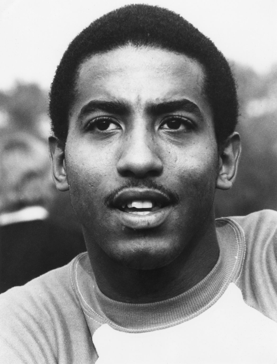 A close portrait of Renaldo Nehemiah in 1981